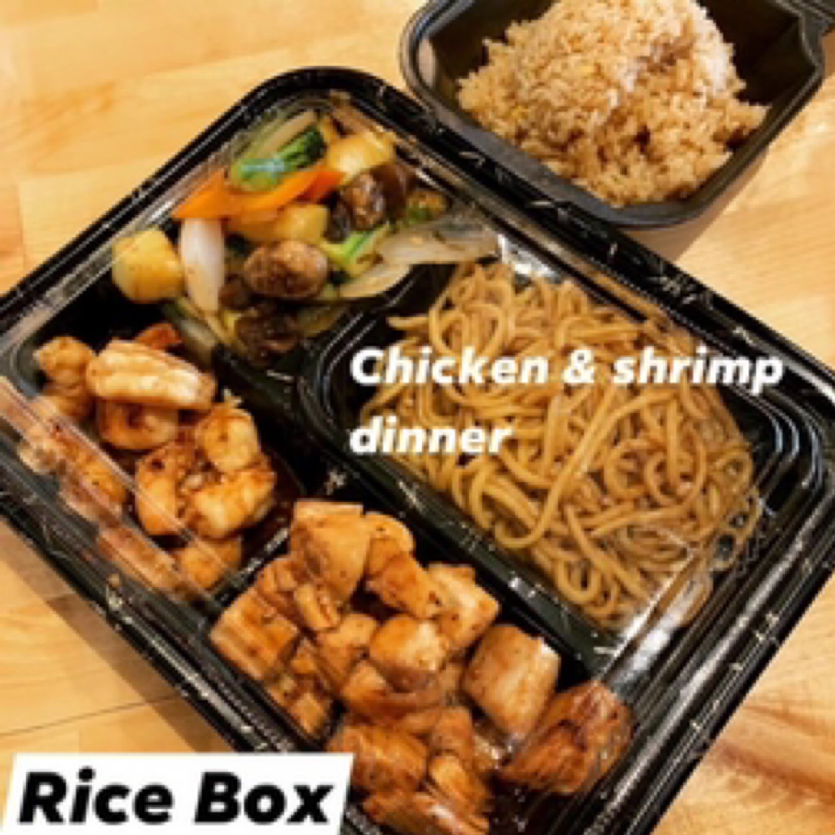 Chicken Hub Rice Box C01 Chicken & Shrimp | Rice Box Hibachi & Poke Bowl